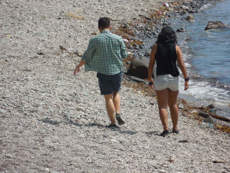 ...and stroll at this beach first.